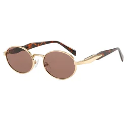 2024 Trendy Retro Oval Sunglasses for Women Men Unisex Eye Protection Vintage Fashion Design Round Glasses Eyeglasses Eyewear