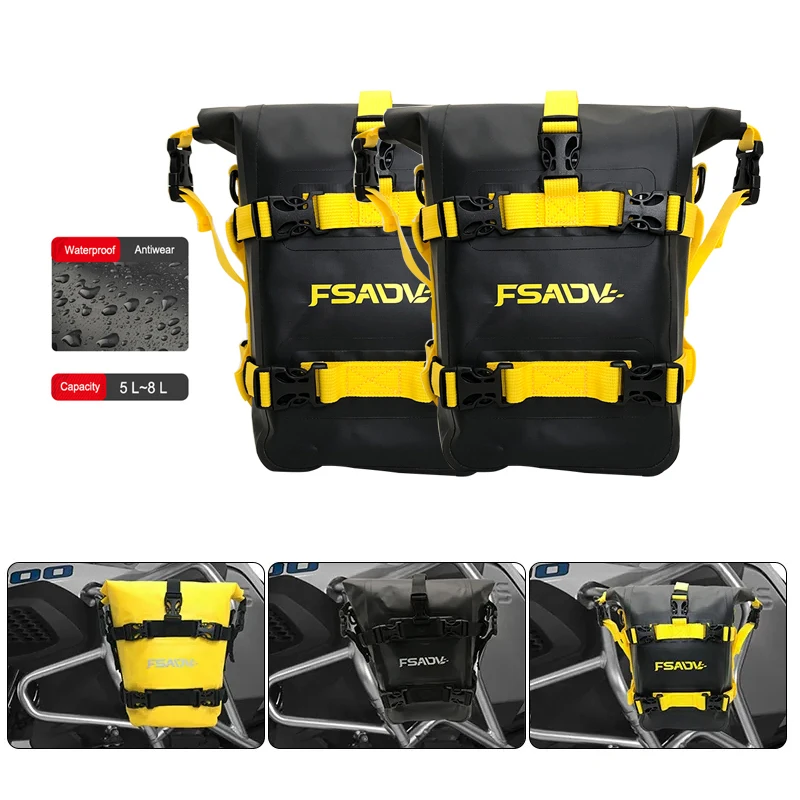 For Yamaha Super Tenere XT1200Z XTZ1200 Motorcycle Frame Crash Bars Waterproof Bag Bumper Repair Tool Placement Bag