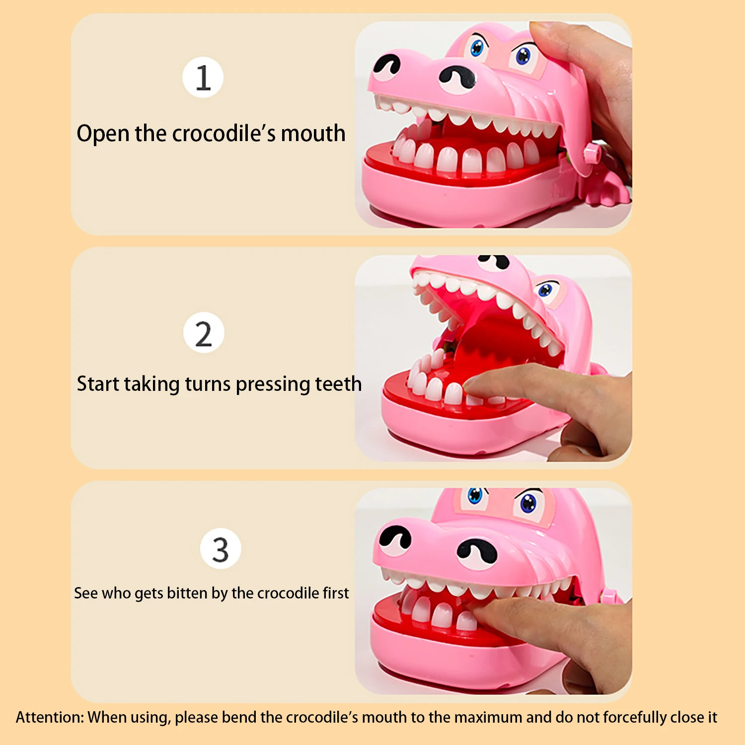 Krokodilbeetvingerspeelgoed, leuk truc en verrassing desktopspel, leuk speelgoed voor ouder-kind kinderen