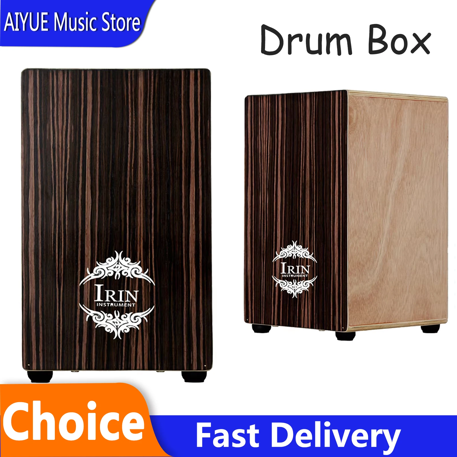 

Барабанный ящик IRIN с узором под древесину водяного ореха и окуман, цветной, подходит для выступлений, перкуссионный инструмент.