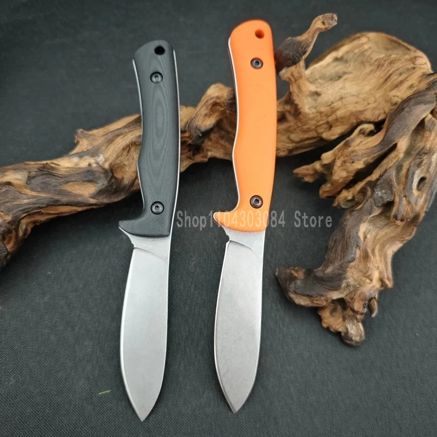 AGK متعددة الأغراض مغمد شفرة مستقيمة سكين D2 شفرة G10 مقبض المحمولة تسلق الجبال سكين الصيادين أداة هدية للرجال