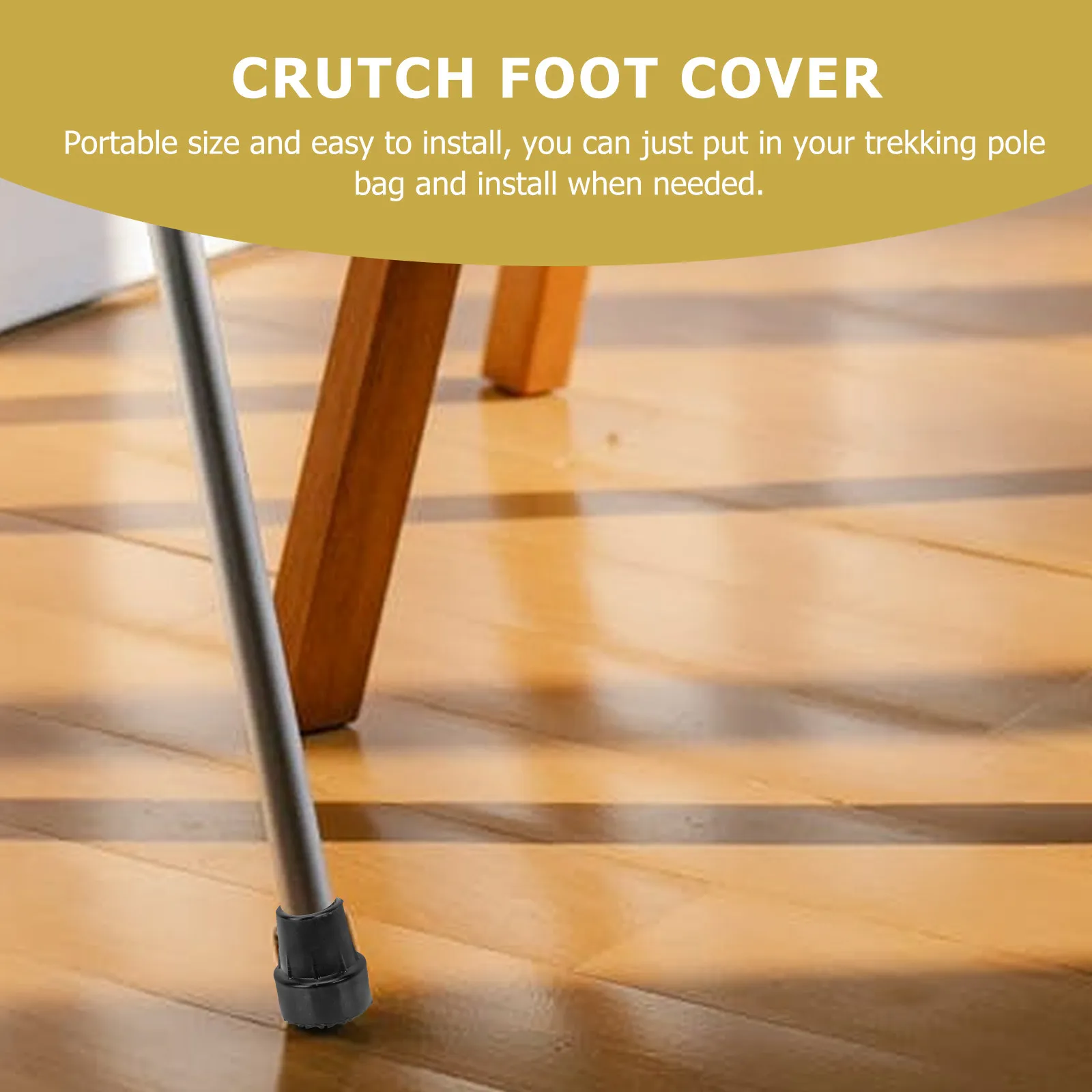 9Pcs Shockproof Non-Slip Crutch End Mats Rubber Trekking Pole Foot Covers for Outdoor Hiking Climbing Walking Sticks