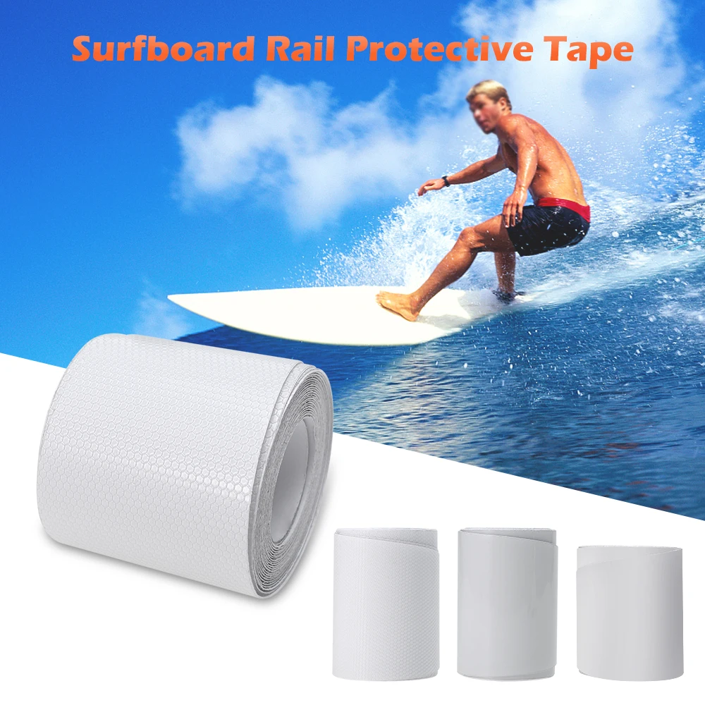 

83'' / 75'' White SUP Board Protection Tape Surfboard Rail Protective Film Surfboard Accessory