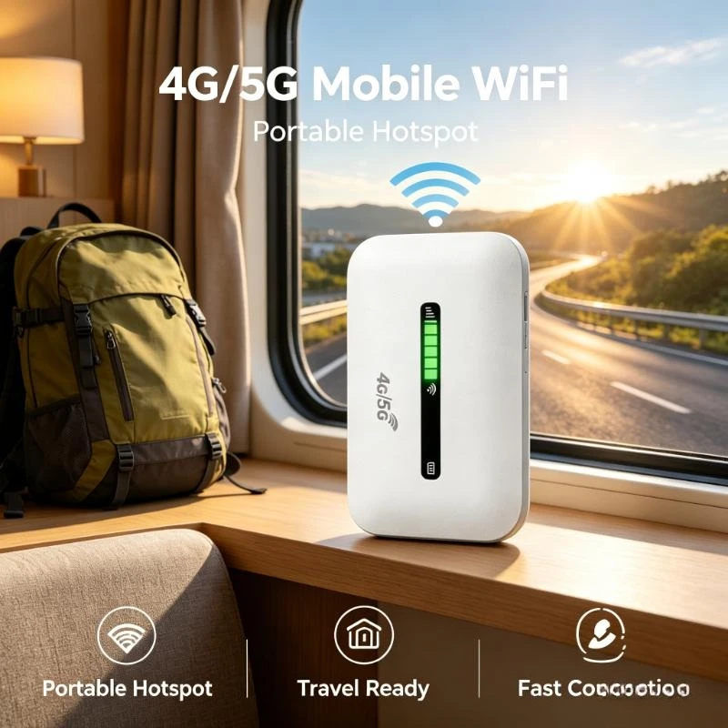 150Mbps 4G LTE Wireless Internet Router, 3000mAh Portable Mobile Hotspot With SIM Slot Support Travel And Workplace Use