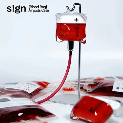 Emergency Blood Packs Airpods pro Liquid Silicone Headphone Case Customised High-Transparency Shell Anti-drop Protective Case