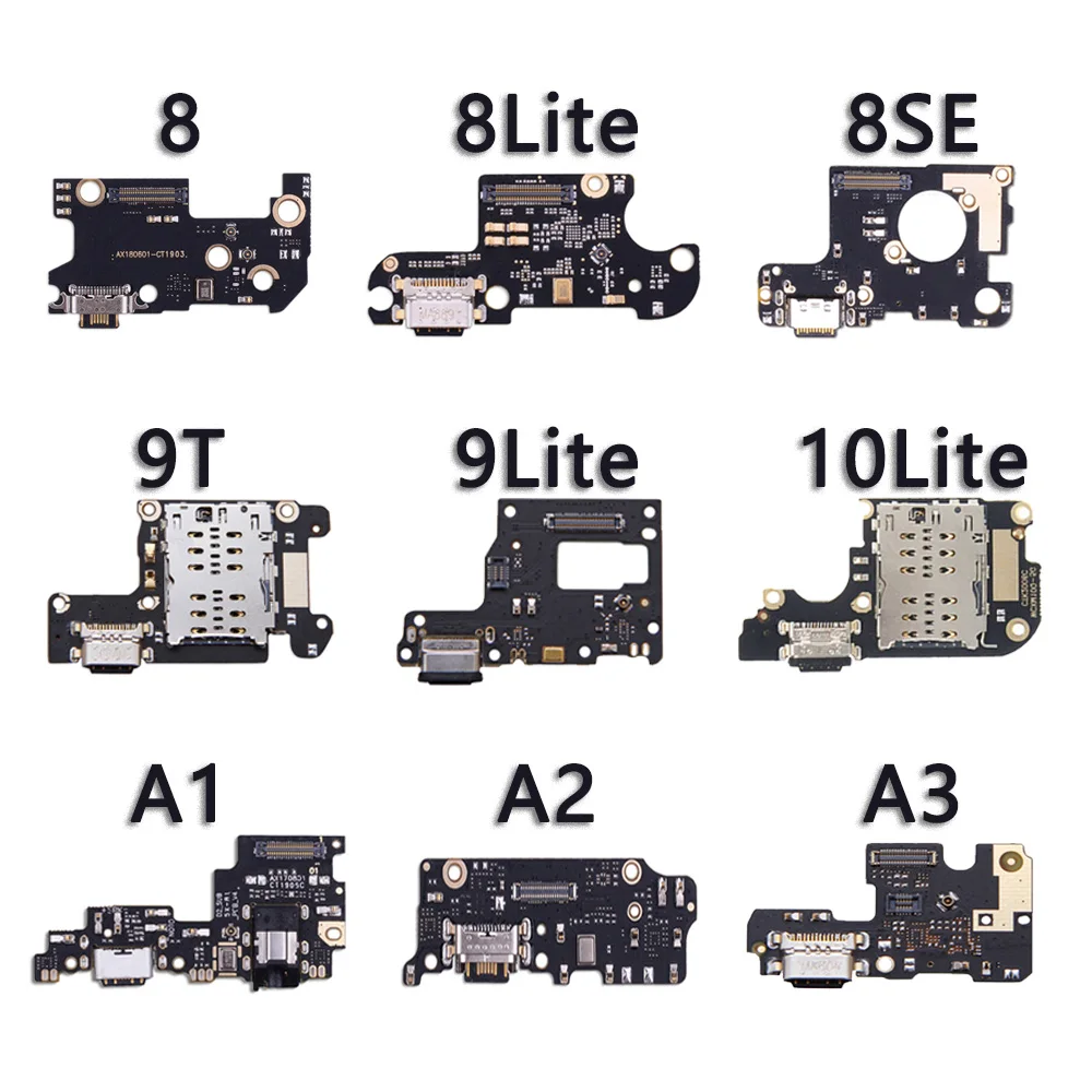 

For Xiaomi Mi 5 5s 6 6x 8 8SE 9 9T 9SE 10 A1 A2 A3 Lite Plus Pro Mic USB Charger Board Port Connector Dock Charging Flex Cable