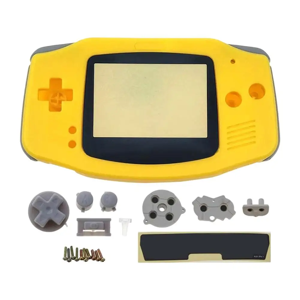 Klare Ersatzgehäuseabdeckung mit Tasten, maßgeschneidert für Game Boy GBA, Ersatzgehäuse-Kit, DIY-Gehäuse