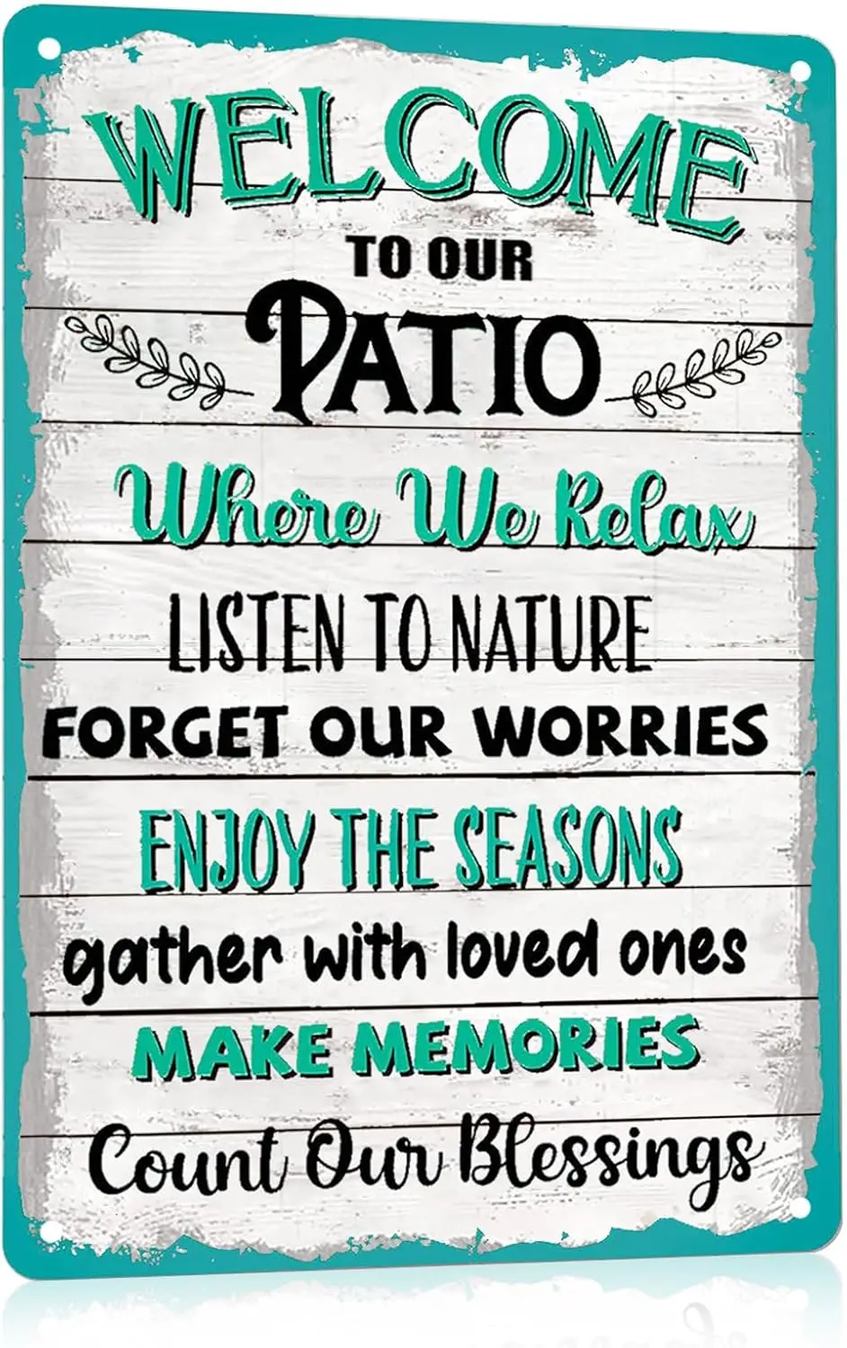 Funny Patio Signs For Outside Welcome To Our Patio Sign Outdoor Signs For Backyard Decor Patio Metal Signs Deck Tin Signs For Ou