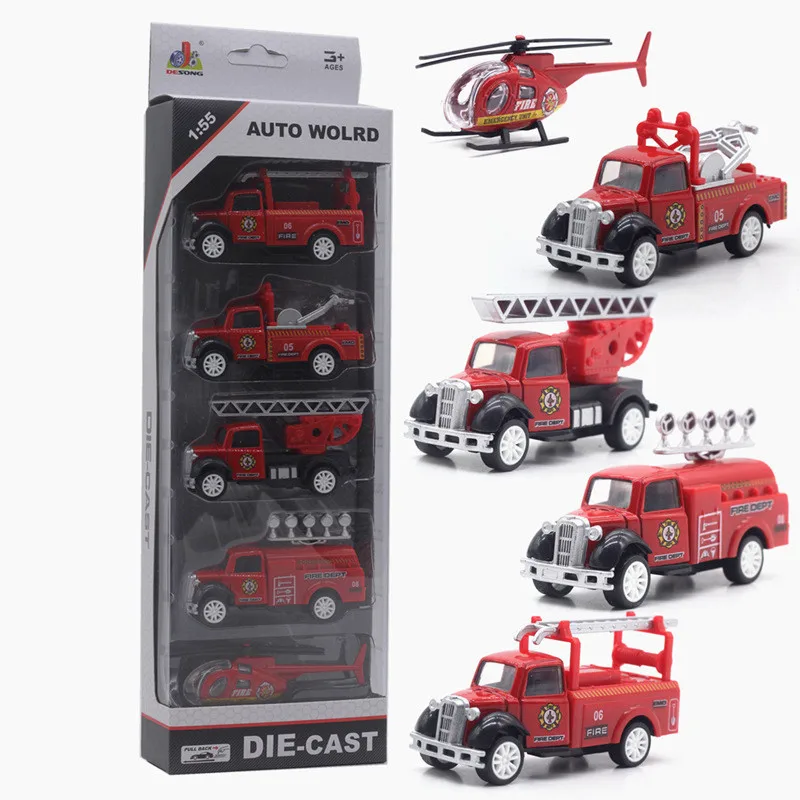 New 1:64 Alloy Fire Rescue Truck Model,Engineering Transporter,Military Car Toys,Hot Sale Wholesale