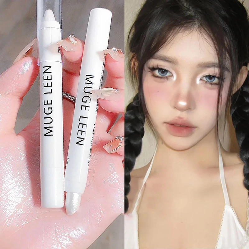 防水防汗アイシャドウペン真珠光沢のあるマットハイライトスティックブライトニングアイコーナー化粧品長持ちするメイクアップ