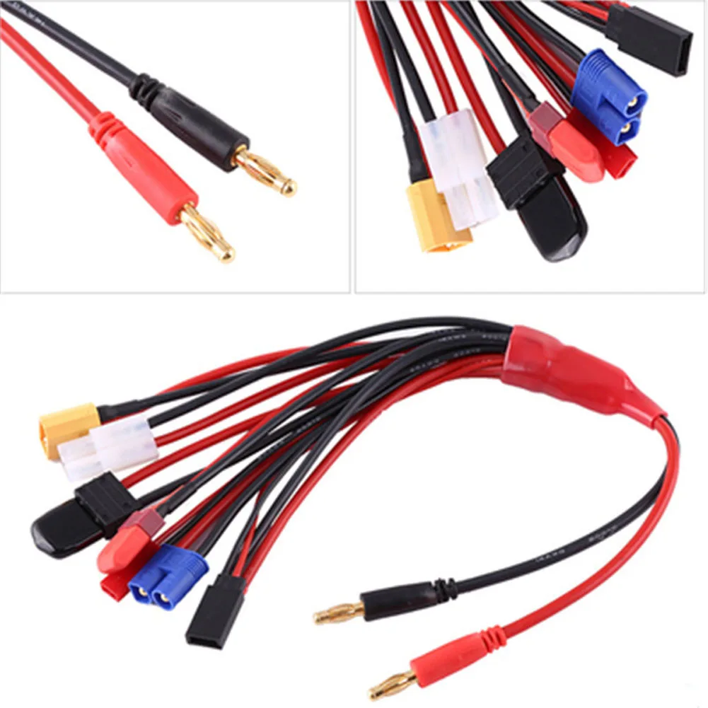 For RC Car For Rechargeable Battery-Powered Aircraft Model 8 In 1 Lipo Battery Charger Multi Charging Plug Convert Silicon Cable