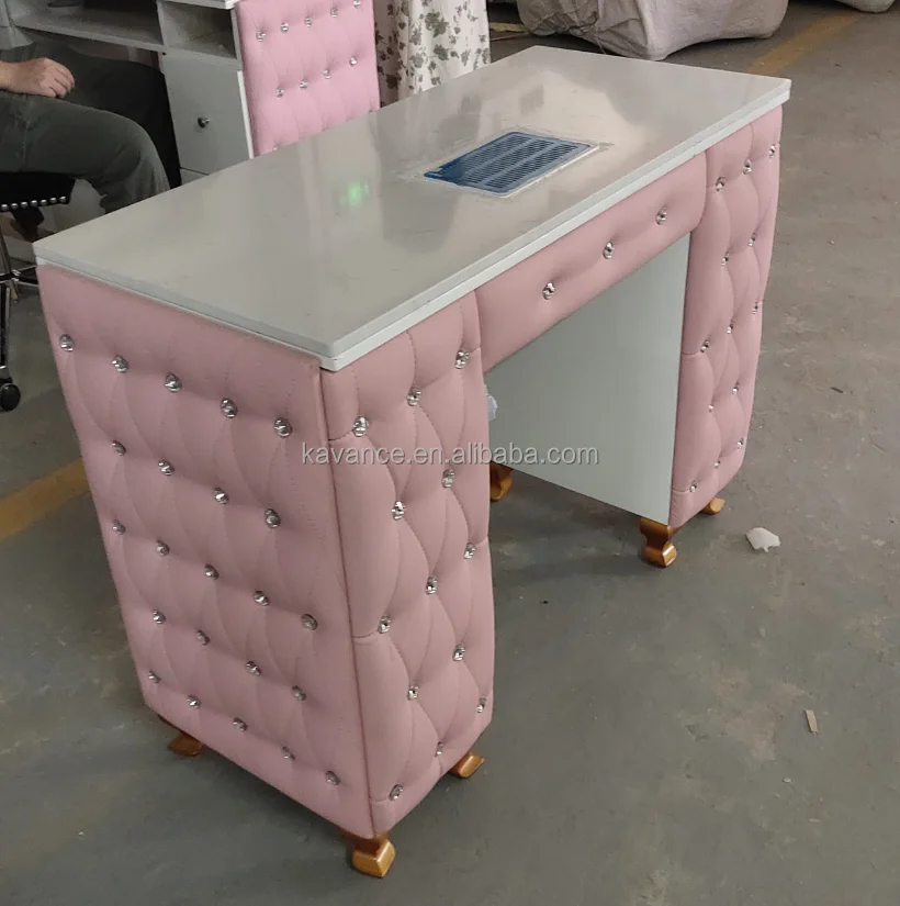 

Light Luxury Pink Nails Supplies Salon Table Nail Work Table Nail Salon Manicure Table