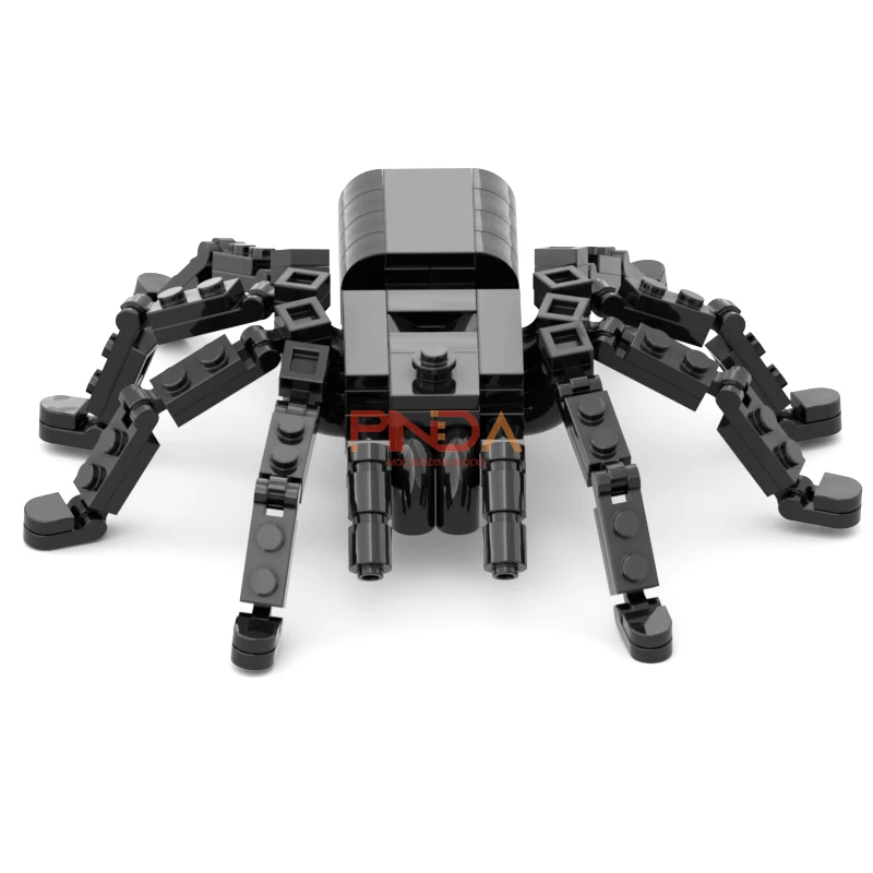 Juego de bloques de construcción modelo de araña negra, juguete de construcción de Talantula de piezas, animales creativos, MOC, juguete Tricky,