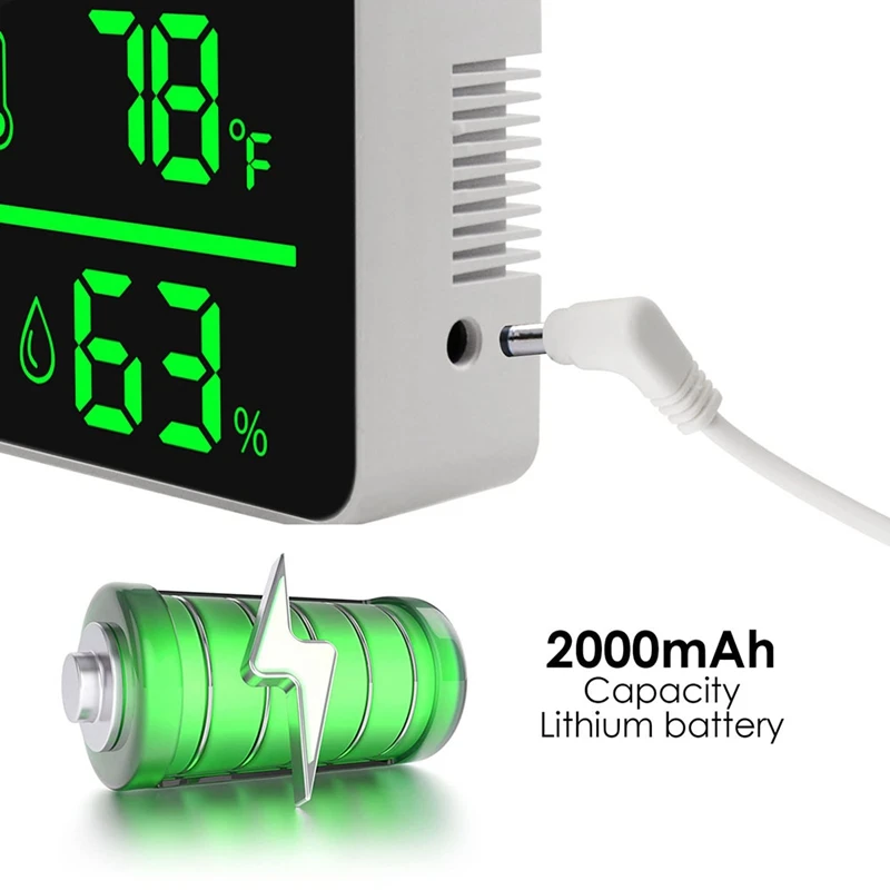 Nowy czytnik poziom dźwięku miernik decybeli 3 w 1 + wilgotność i temperatura. Miernik hałasu w klasie, miernik SPL & DB do montażu na ścianie