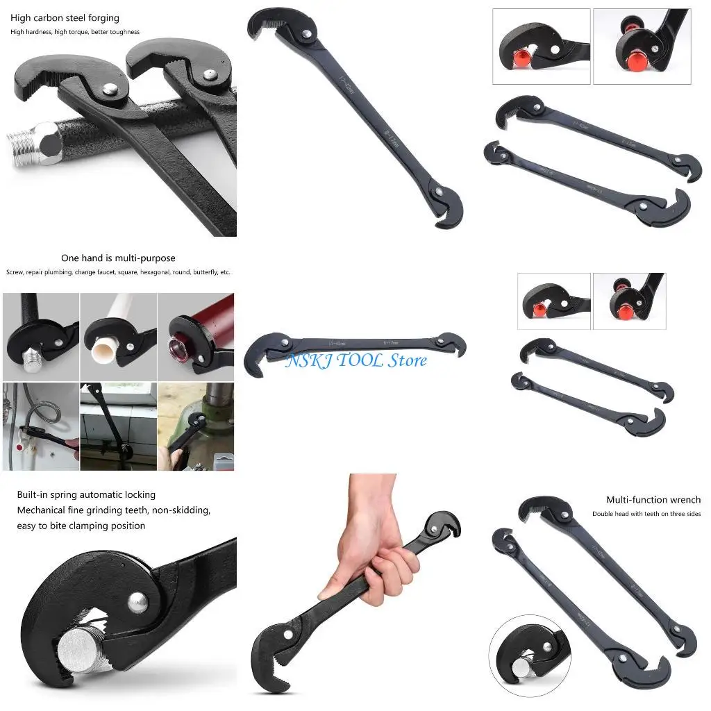 

L8RC High-Quality Carbon Steel 8-42mm Quick Grip Wrench for Pipes, Bolts,