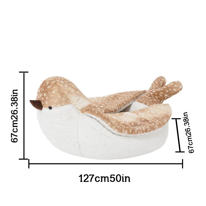 

Sparrow Cat House Nest Winter Warm Cat Nest Large Four Seasons Universal Removable and Washable Dog Small Pet Cave Bed