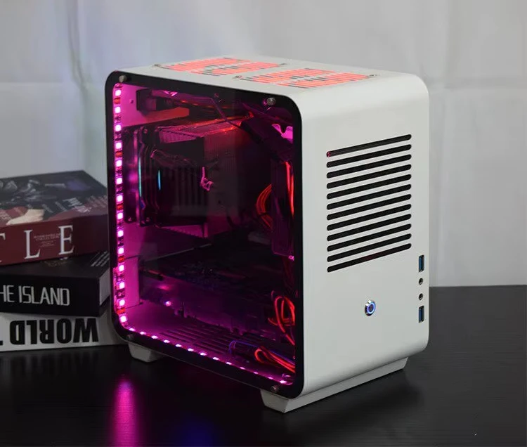 In‑Stock Compact A4‑Size Desktop Shell, ITX / MATX, Transparent Side Window, ATX PSU Ready, No Front Interfaces