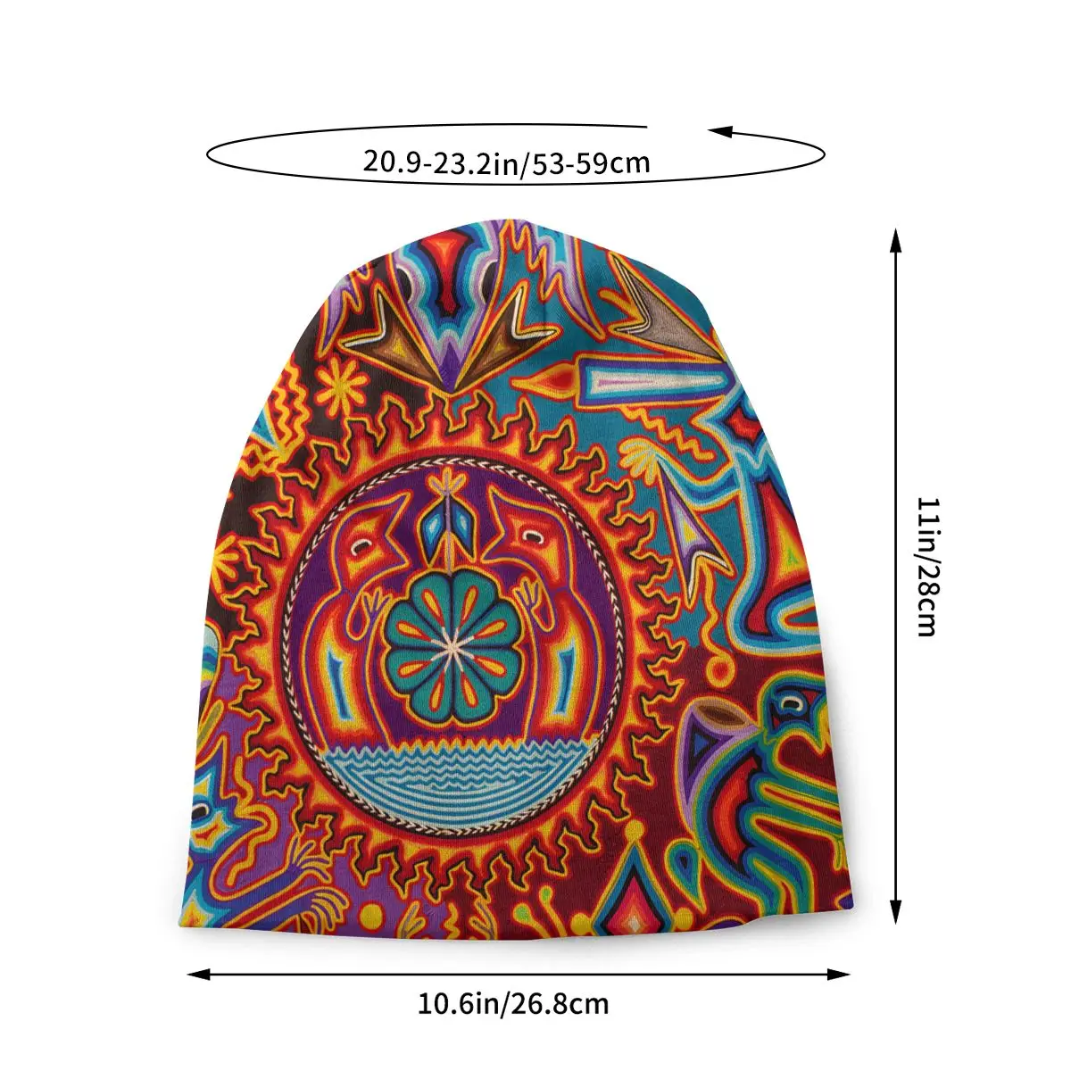 Authentic Huichol Sun Bonnet Homme Fashion Thin Skullies Beanies Caps For Men Women Novelty Hats