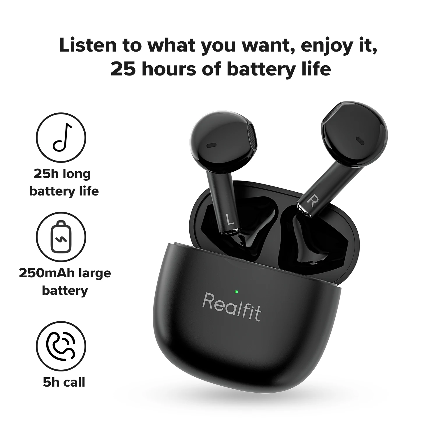 Realfit F1 Bluetooth Earphone Excellent HIFI Quality TWS Wireless Earbuds Wholesale for Lenovo LP40 GM2 Pro Xiaomi Realme image 2