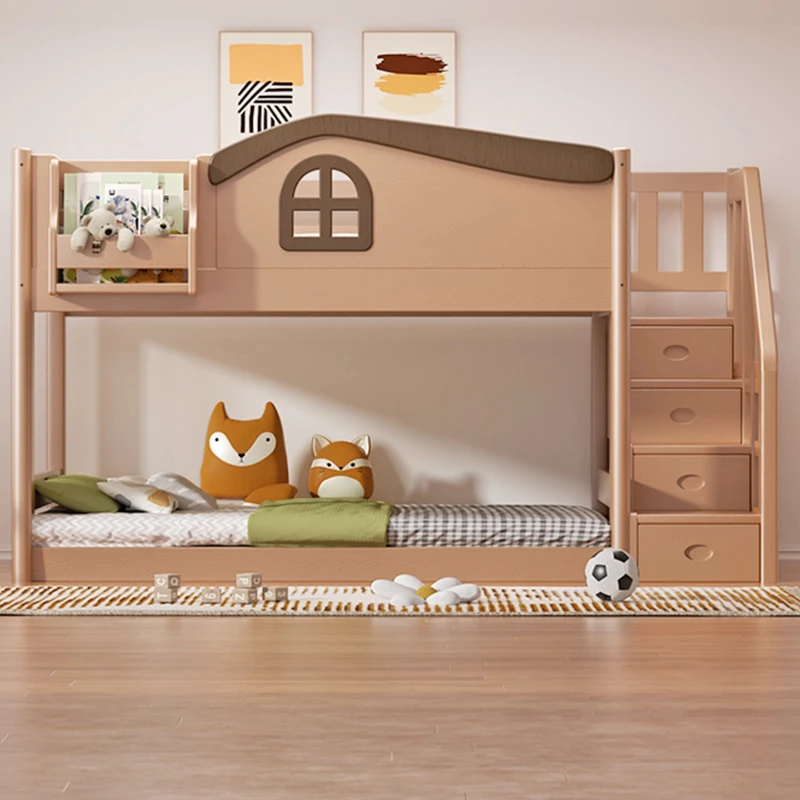 Letto a castello per bambini in legno massello per ragazzi e ragazze