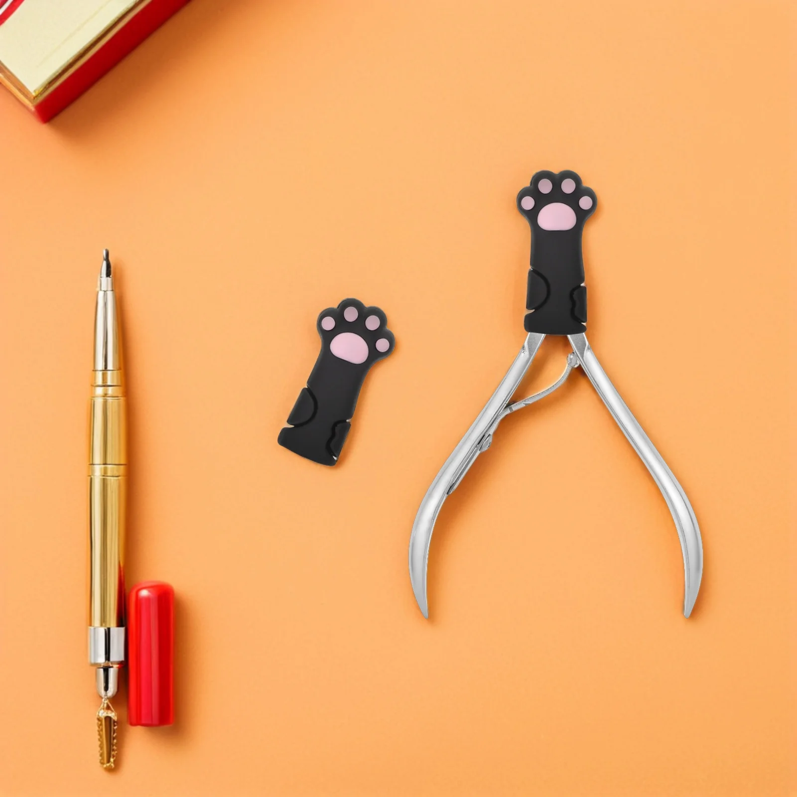 

10Pcs Universal Fit Silicone Nail Tool Protectors Cat Paw Style Manicure Scissors Tweezers Covers Reusable Nipper Protective