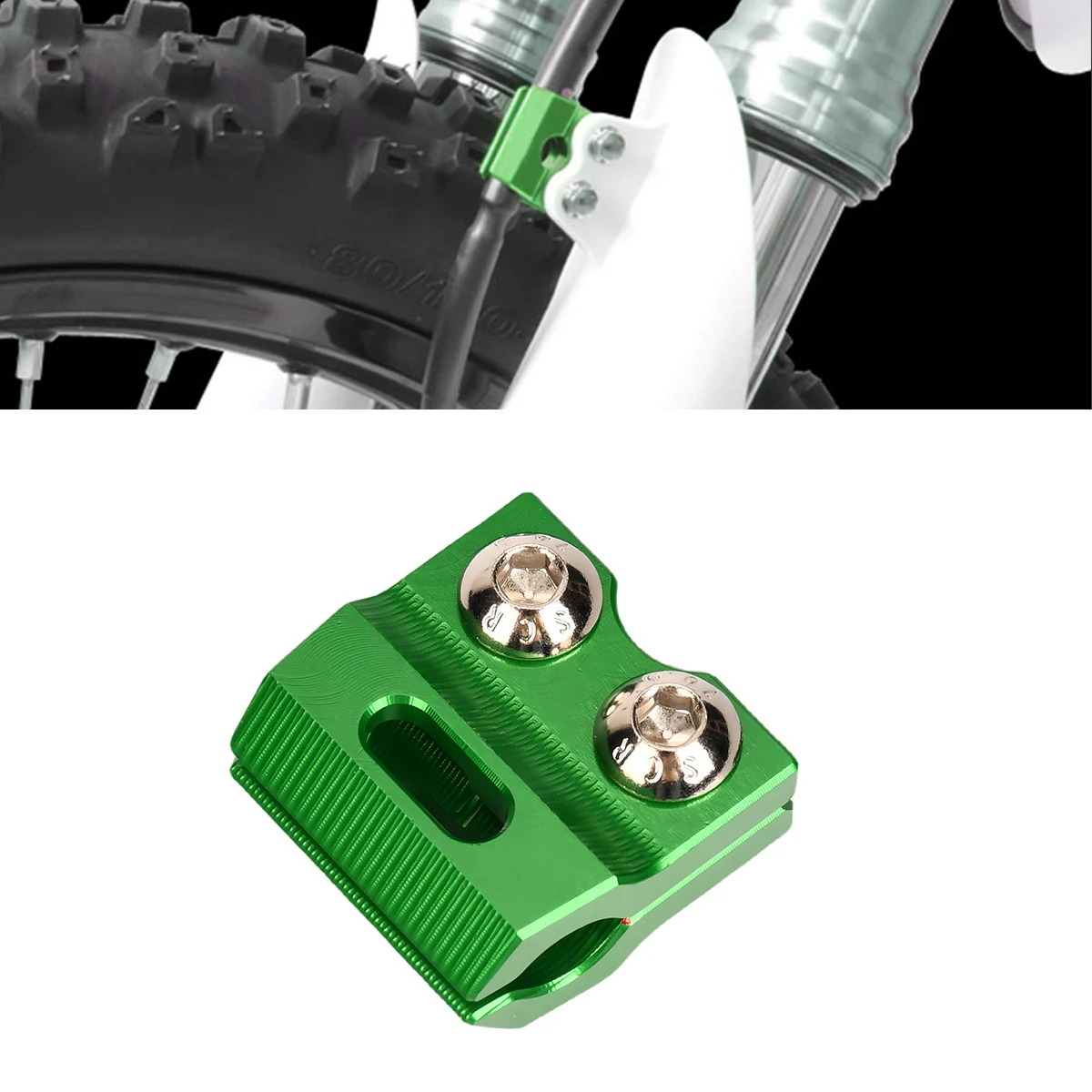 

Алюминиевый зажим для тормозного шланга с ЧПУ для мотоциклов Kawasaki KX65 KX80 KX85 KX100 KX125 KX250 KX250F KX250 450F/X KLX