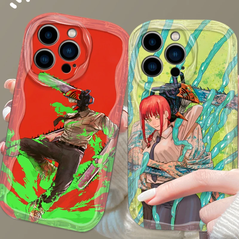 Motosega uomo Comic Cool per Apple iPhone 15 14 13 12 11 XS XR X Pro Max Plus Wave Oil Funda Phone Case