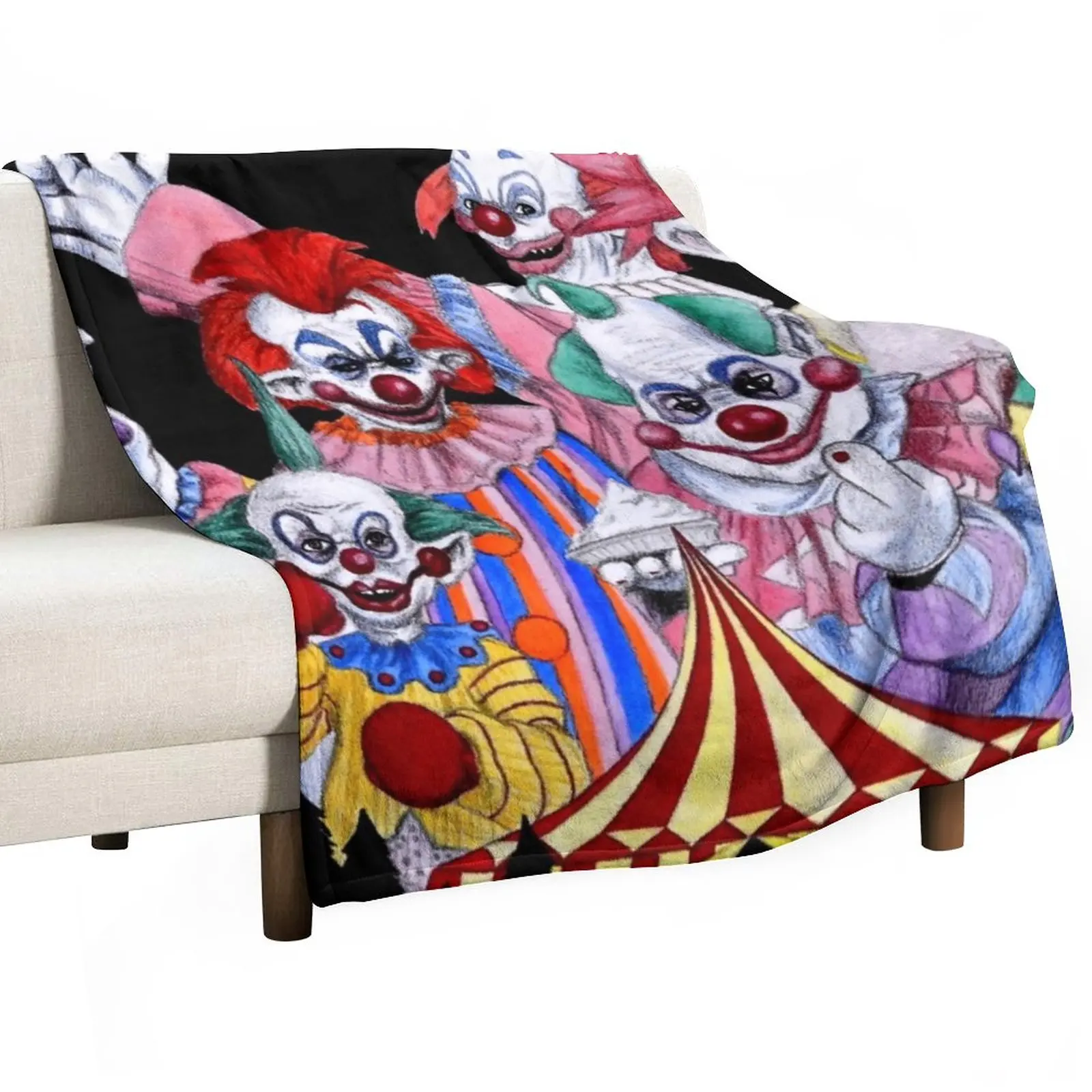 Killer Klowns From Outer Space! Throw Blanket Travel Blanket Loose Blanket Blankets For Baby Decorative Sofa Blankets