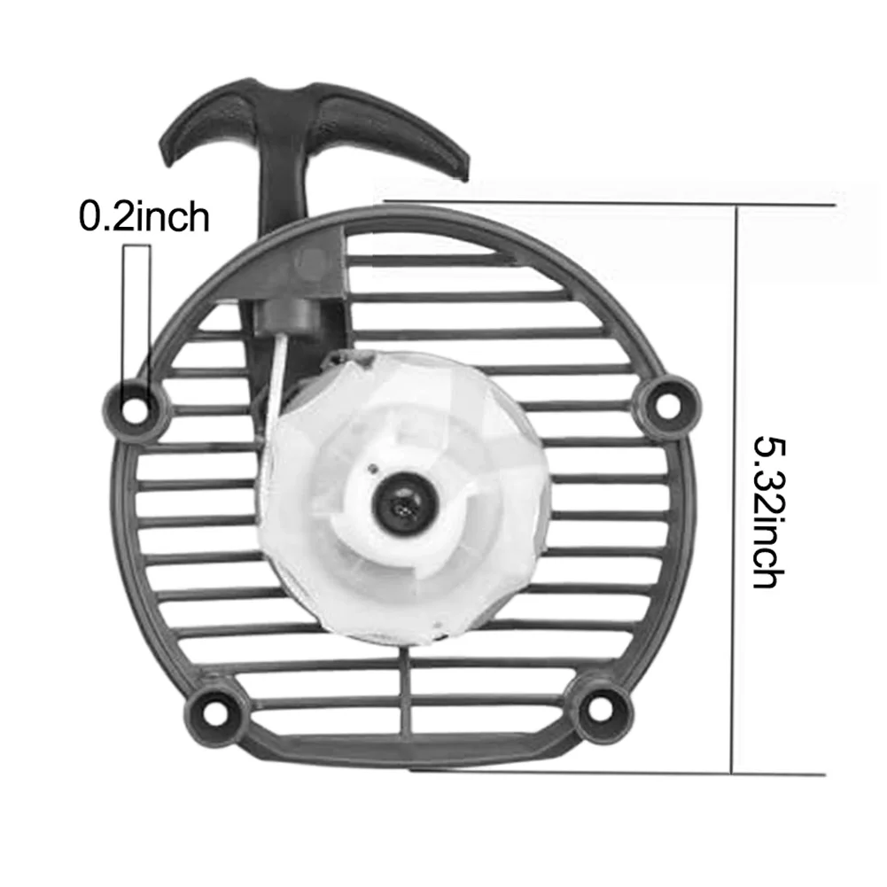 1X Worn Backflush Starter Housing Assembly Replace Starter Pull Plate For 125BV 125BX 125BVX HVA125BX HVA125BVX For Leaf Blowers