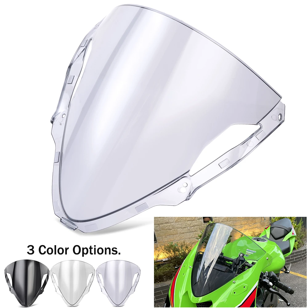 

For Kawasaki Ninja ZX6R 2024 ZX 6R ZX-6R Motorcycle Windscreen Windshield Fly Wind Deflector Screen