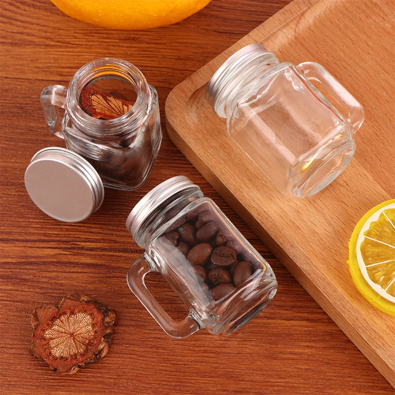 40ml Mini Mason Jar For Jam And Honey Portable Leak Proof Coffee Milk Juice Bottle With Lid Home Party Bar Vodka Spirits Glasses