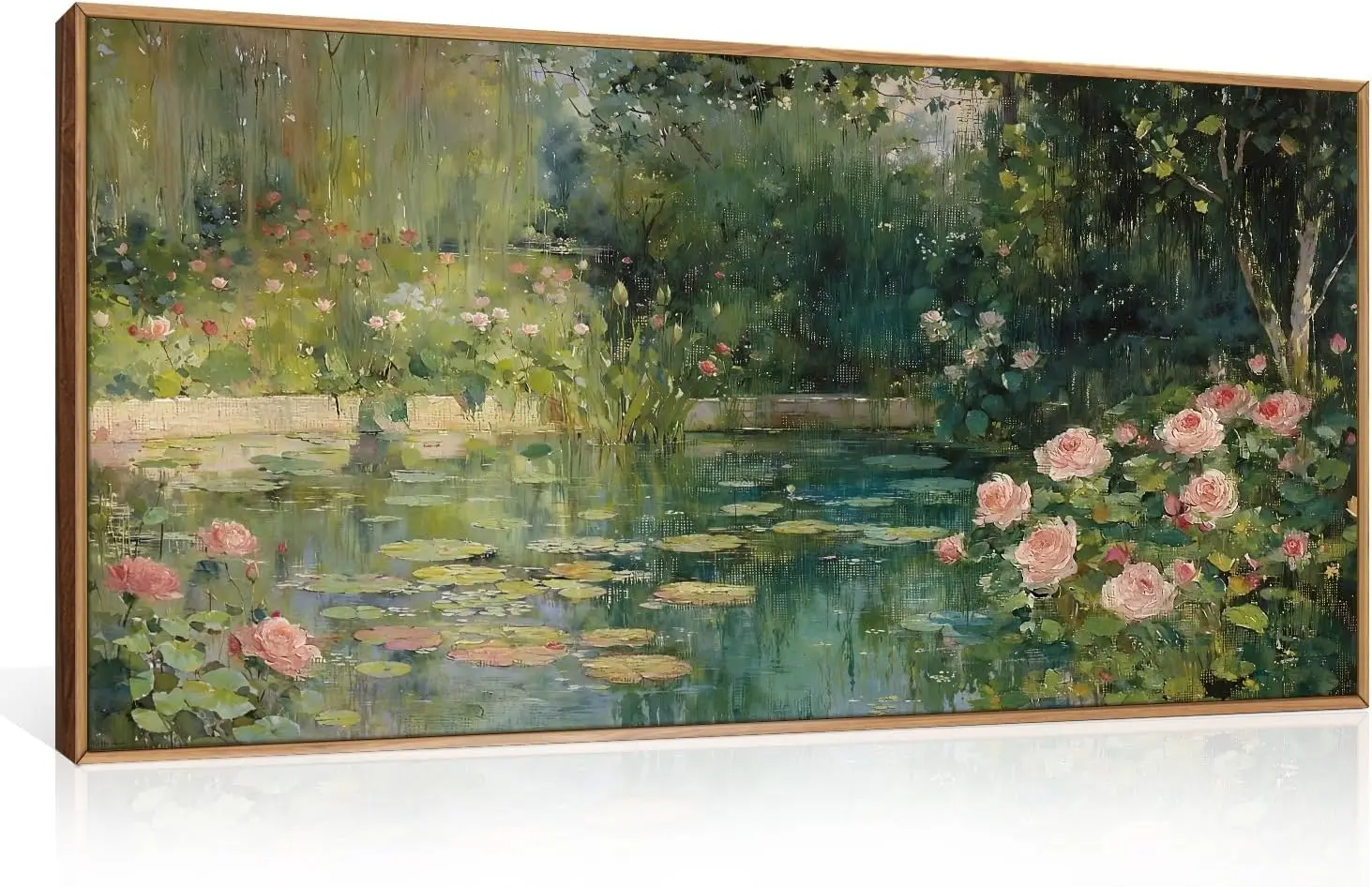 

Набор картин на холсте в рамах с цветочными мотивами в стиле Моне, импрессионистский декор в виде ботанического сада, винтажные пейзажные принты для гостиной и спальни