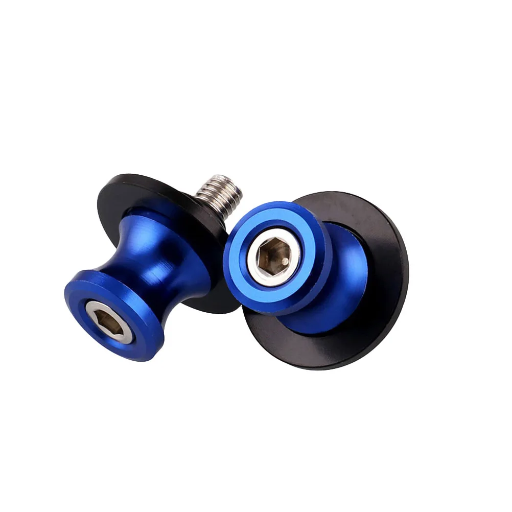 

2pcs Cnc Aluminum Motorcycle Swingarm Spool Slider Stand Screws M8 Blue Motor Accessory For Racing Bike Paddock Stand Lifting