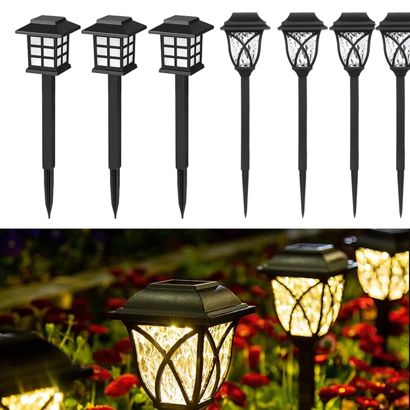 Solar Pathway Lights Outdoor LED Solar Garden Lights Waterproof Solar Landscape Lights for Lawn Patio Yard Garden Walkway