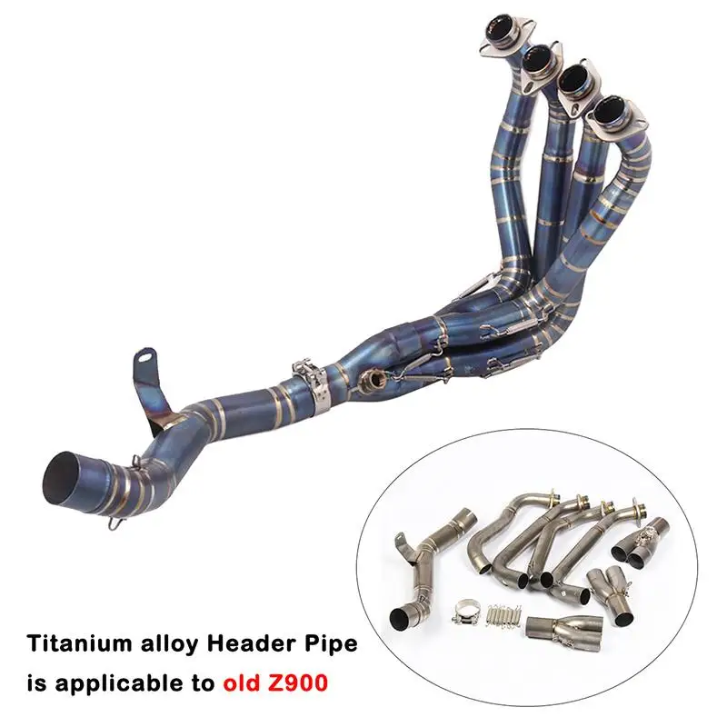 Header Pipe For Kawasaki Z900 SE Z900 E A2 Motorcycle Exhaust Front Link Pipe Muffler Titanium Alloy Connect Tube Slip On 51MM