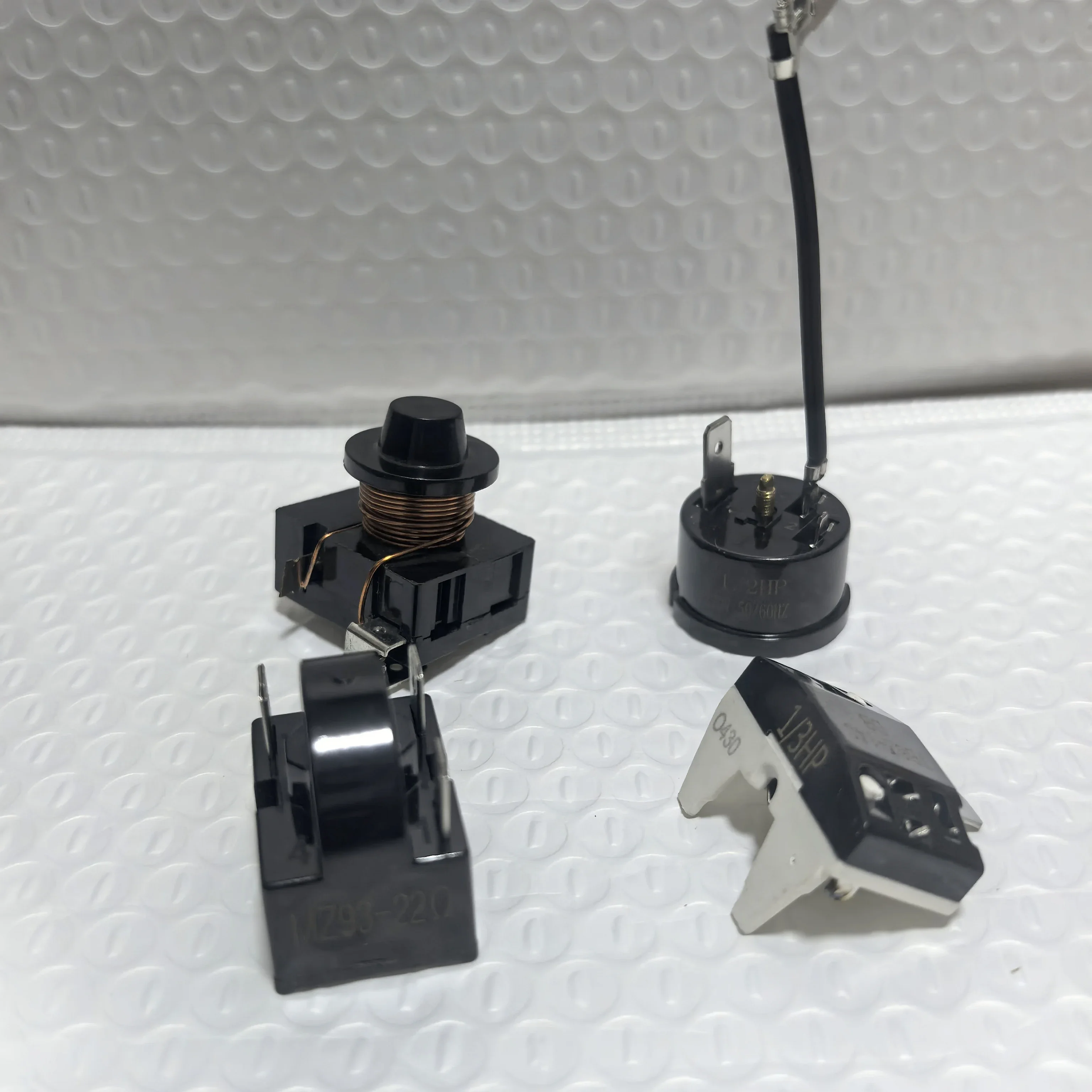 Starting Relay Refrigerator PTC Start Relay 2/3/4 Pin 12/15/22 Ohm 1/2/HP 1/3HP 1/4HP 1/5HP 1/6HP Compressor Overload Protector