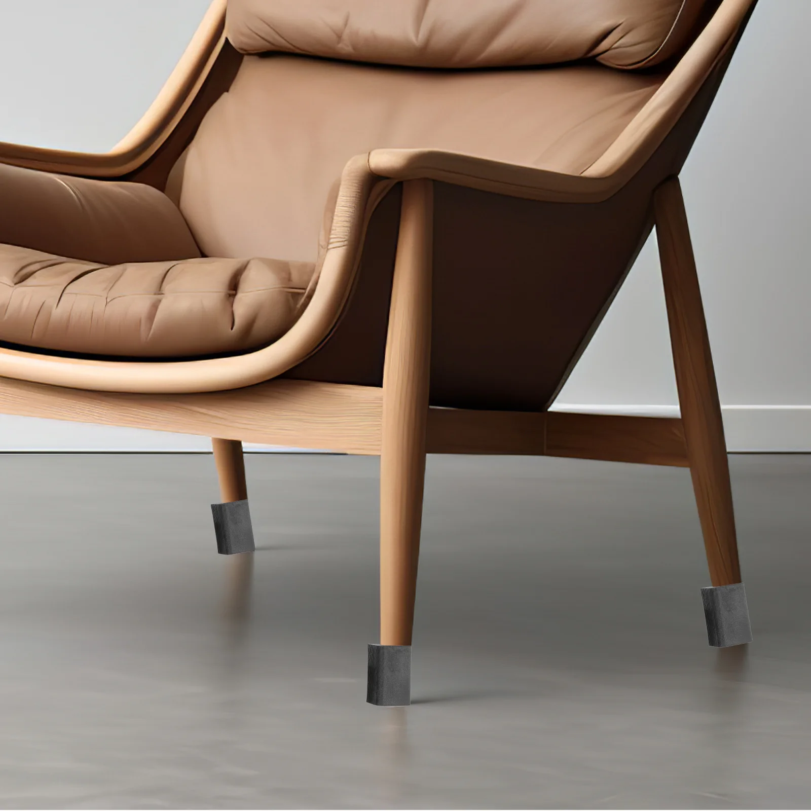 24 Buah Bantalan Furnitur Pelindung Kaki Kursi Berbentuk U Plastik Anti-selip Bantalan Lantai Tahan Lama untuk Kursi Pelindung Lantai Kaki Kursi