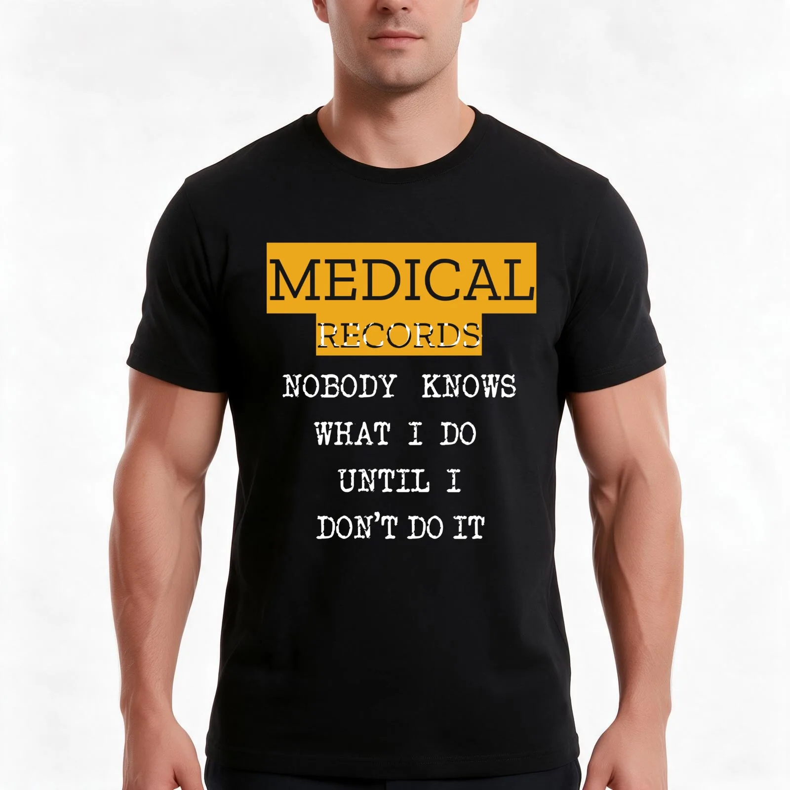 Funny Medical Records Doctors Week Lovers hospital Shirt T-Shirt, Summer Casual Cotton Tee, Oversized Streetwear Tops
