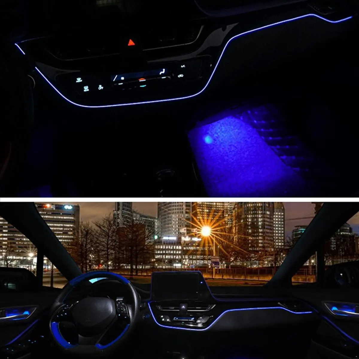 

*ABAB 2X салон автомобиля, светодиодный светильник для приборной панели, рамка, отделка приборной панели, атмосферный светильник для Toyota C-HR 2017 2018 2019 2020