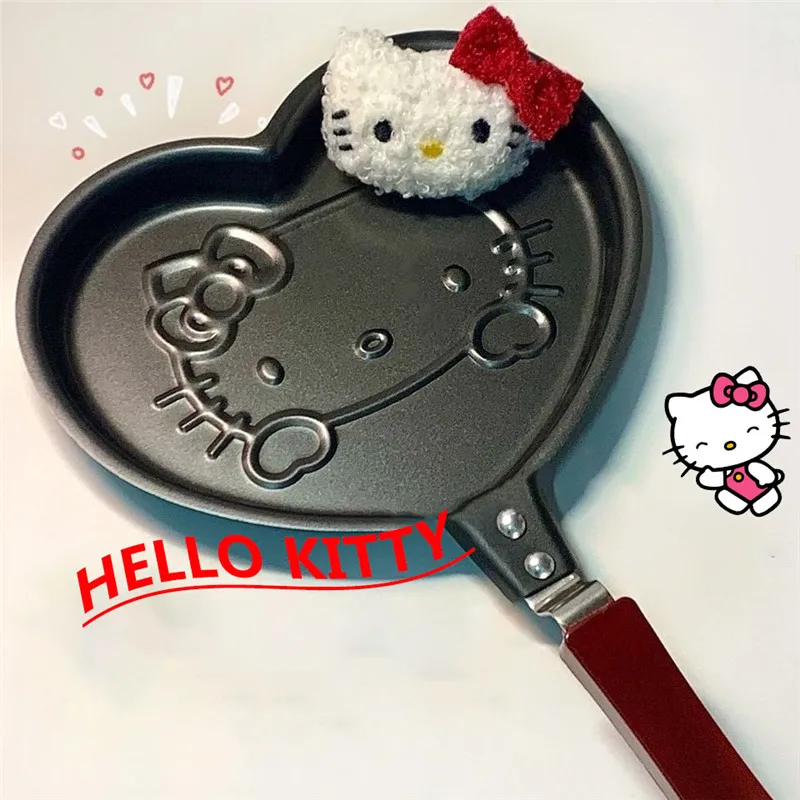 Kawaii Hello Kitty Mini Frying Pan Cookware Cartoon Egg'S Pan Kids Breakfast Camping Non Stick Omelet Pan Home Outdoor Camping