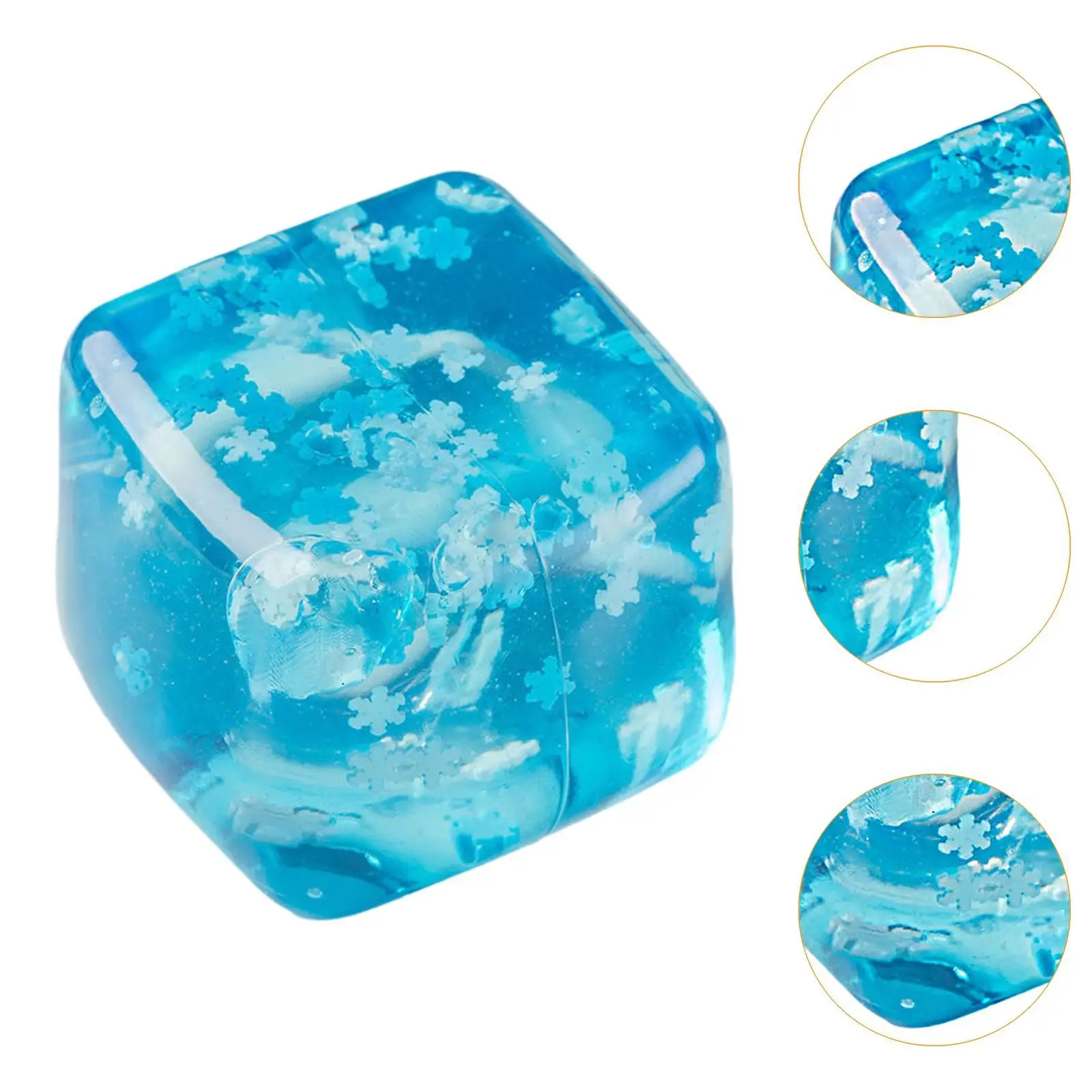 Ice Cube Stress Ball Calming Quiet Relaxing Funny Cube Squeezing Toy for Birthday Gift Classroom Prizes Party Favors Age 3+