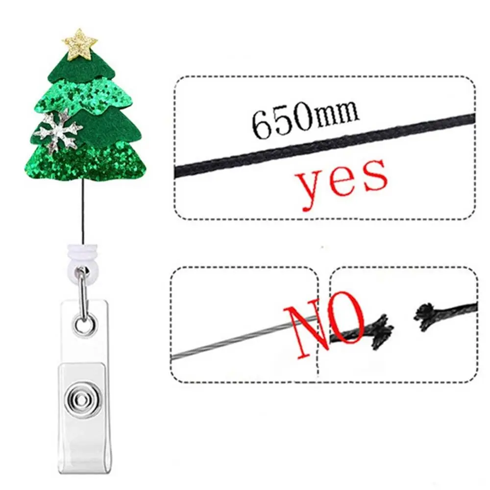 Degree Rotation Nurse Name Tags Office Worker Retractable Badge Reel Clip ID Card Chain Clip Belt Clips Christmas Badge Holder