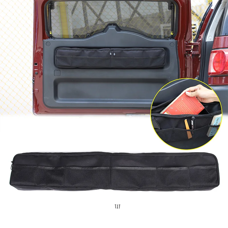 For Toyota FJ Cruiser 2007-2021 Car Rear Door Storage Bag Car Tailgate Storage Bag Zipper Tool Box Car Interior Accessories