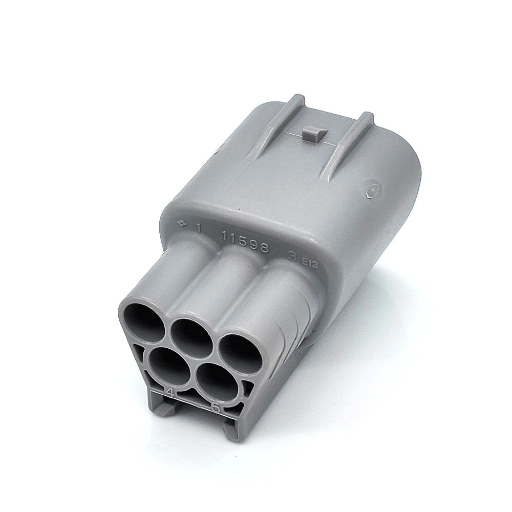 6188-0327 5 Pin Waterproof Automotive Connector Male TS Series 2.3mm PBT Gray Fit for Air Conditioner Compressor Wiper Motor