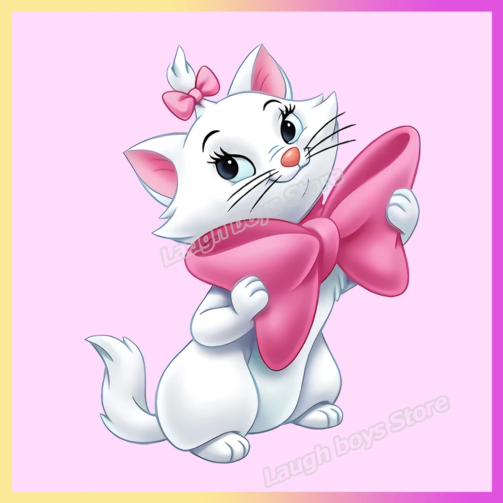 Disney The Aristocats Marie Hot Transfer Clothing Sticker Iron on Thermo Sticker Clothes Patches for Hoodie Shirt Jeans Jacket