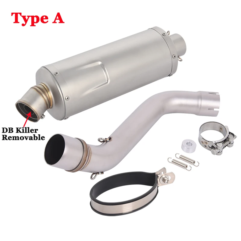 Motorcycle Exhaust Systems Slip On For CFmoto 700MT 2025-2027 Stainless Steel Middle Link Pipe Escape 51mm Muffler DB Killer