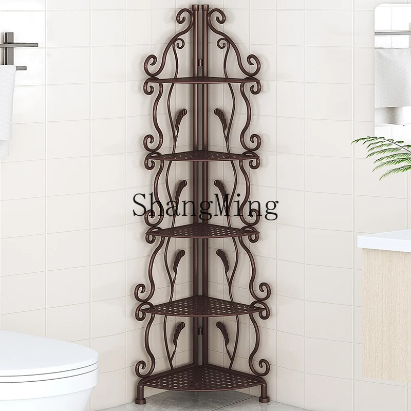 

CL Storage Shelf Artifact Corner Storage Toilet Shelf Bathroom Triangle Floor-to-ceiling