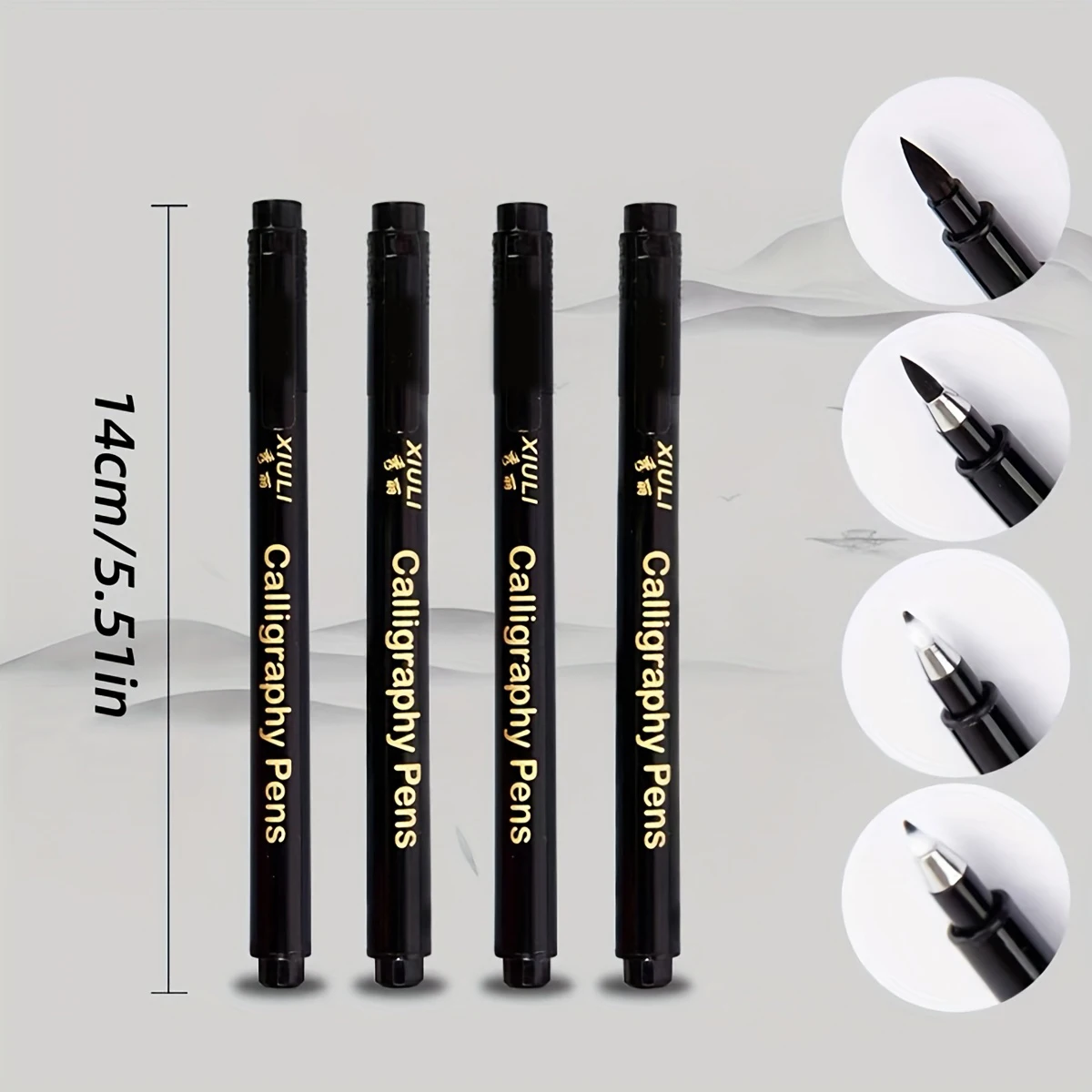 4 Verschiedene Größen Nachfüllbarer Soft-Tip-Stift für Kalligraphie, Skizzieren, Nachzeichnen und Signieren. – Detail 4