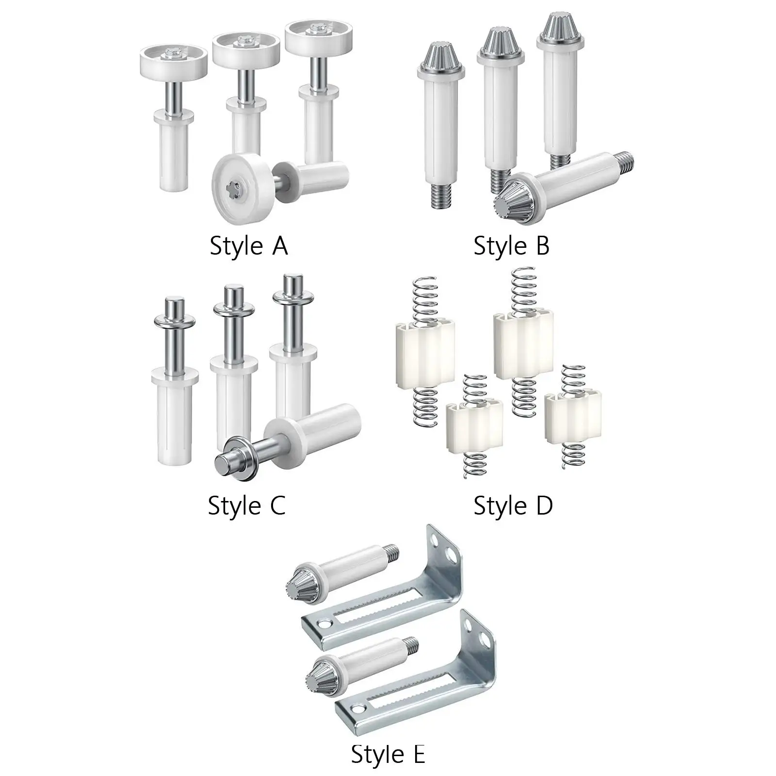 Door Hardwares Stainless Steel Repair Kits for Closet Folding Doors Guide Wheel Pivots Smooth and Silent Operation