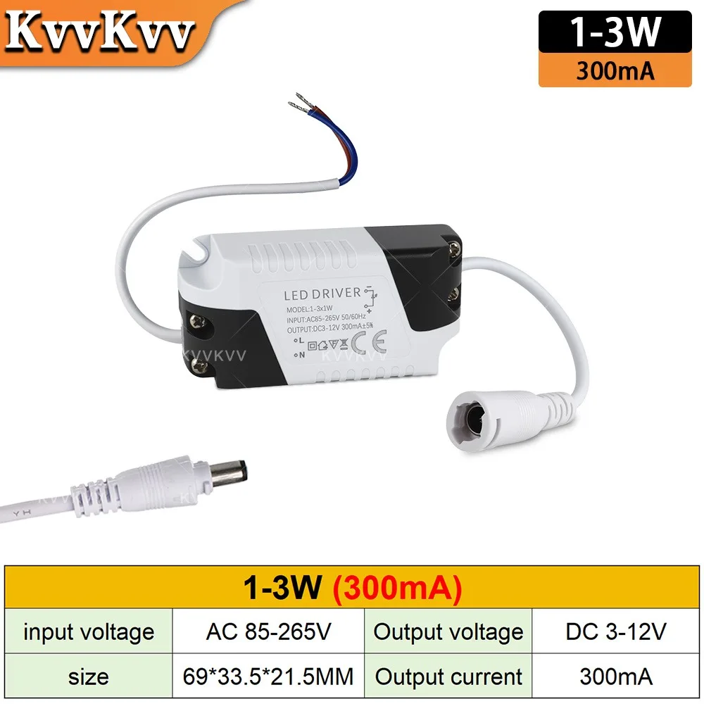 LED Constant Current Driver AC85-265V 3-4W 4-7W 8-12W 12-18W 18-24W 24-36W for Panel Tube Lamp Lighting Power Supply Transformer